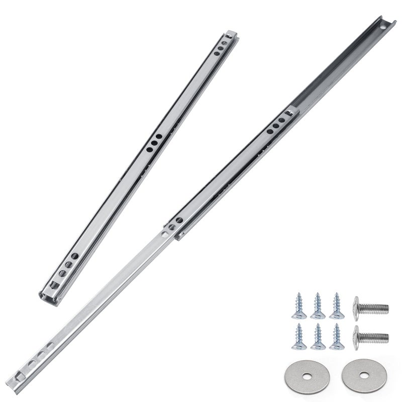 Jersvimc 1Pair 12 Inch(310mm) Metal Drawer Slides Drawer Tracks, Ball Bearing Drawer Silde Two Way Heavy Duty Drawer Rails for Cabinet Dresser - Image 2